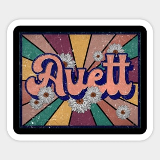 Awesome Name Avett Lovely Styles Vintage 70s 80s 90s Sticker